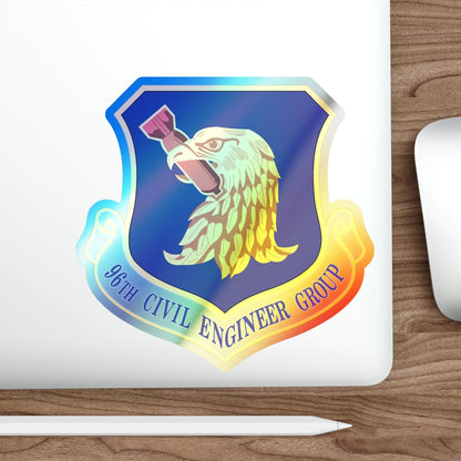 96 Civil Engineer Group AFMC (U.S. Air Force) Holographic STICKER Die-Cut Vinyl Decal-The Sticker Space