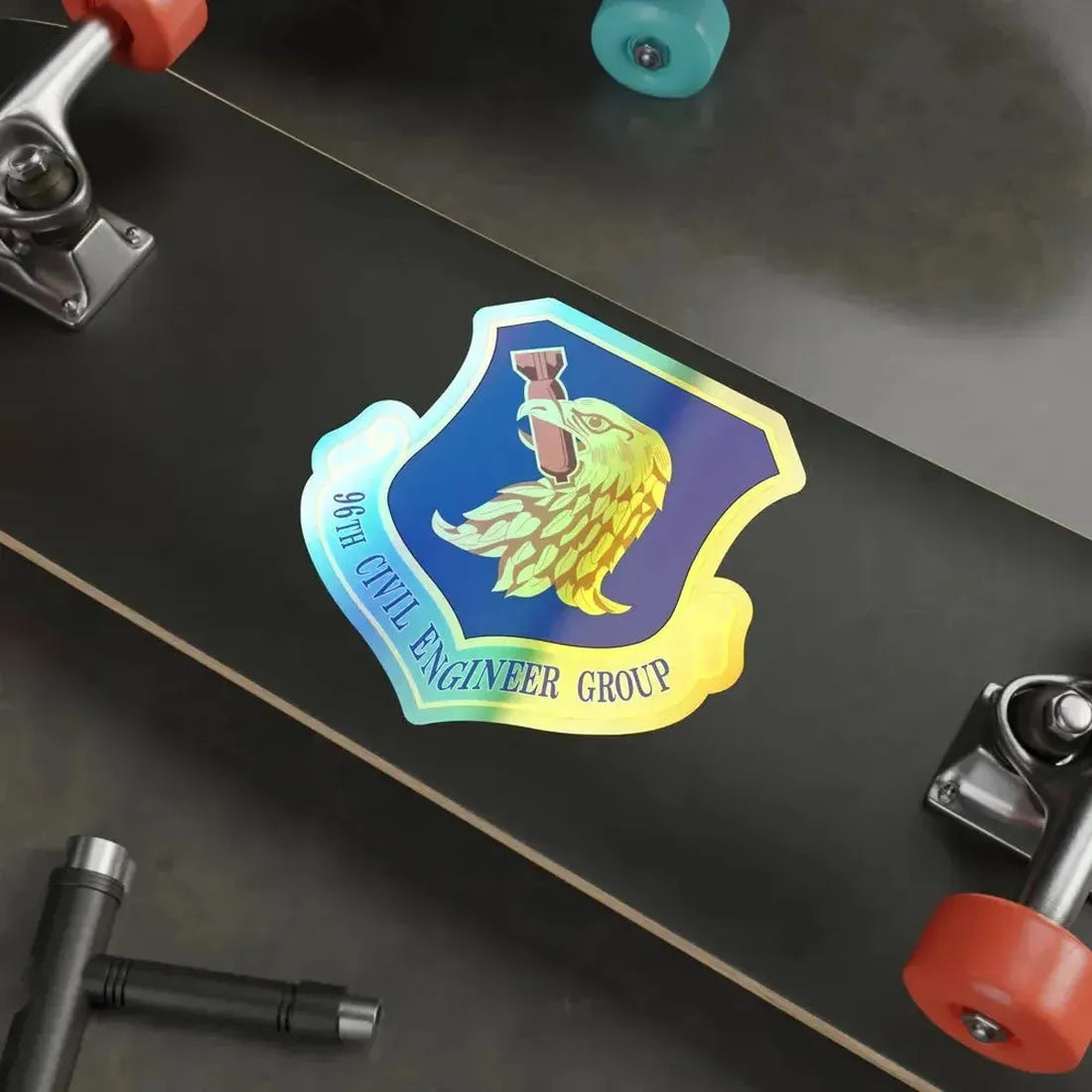 96 Civil Engineer Group AFMC (U.S. Air Force) Holographic STICKER Die-Cut Vinyl Decal - The Sticker Space