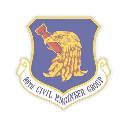 96 Civil Engineer Group AFMC (U.S. Air Force) STICKER Vinyl Kiss-Cut Decal 4 Inch Transparent - The Sticker Space