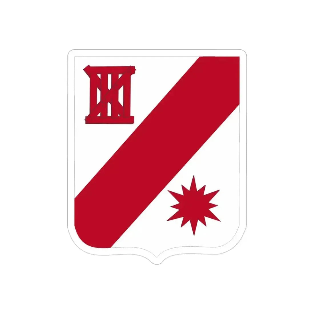 96 Engineer Battalion 2 (U.S. Army) REVERSE PRINT Transparent Die-Cut STICKER 3 Inch Die-Cut Transparent - The Sticker Space