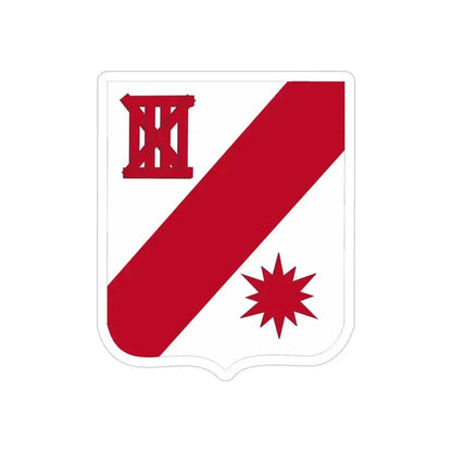 96 Engineer Battalion 2 (U.S. Army) REVERSE PRINT Transparent Die-Cut STICKER 5 Inch Die-Cut Transparent - The Sticker Space