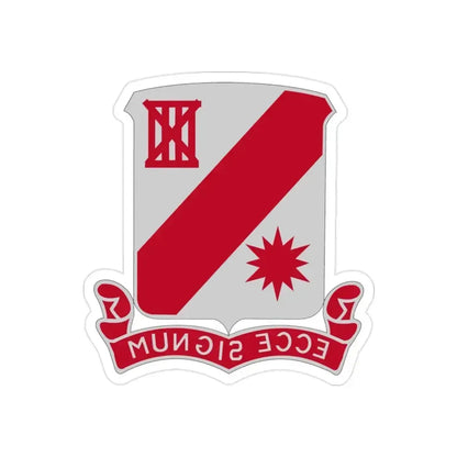 96 Engineer Battalion (U.S. Army) REVERSE PRINT Transparent Die-Cut STICKER 2 Inch Die-Cut Transparent - The Sticker Space