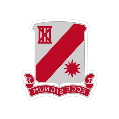 96 Engineer Battalion (U.S. Army) REVERSE PRINT Transparent Die-Cut STICKER 5 Inch Die-Cut Transparent - The Sticker Space