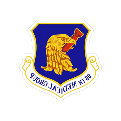 96 Medical Group ACC (U.S. Air Force) REVERSE PRINT Transparent STICKER-2" × 2"-The Sticker Space