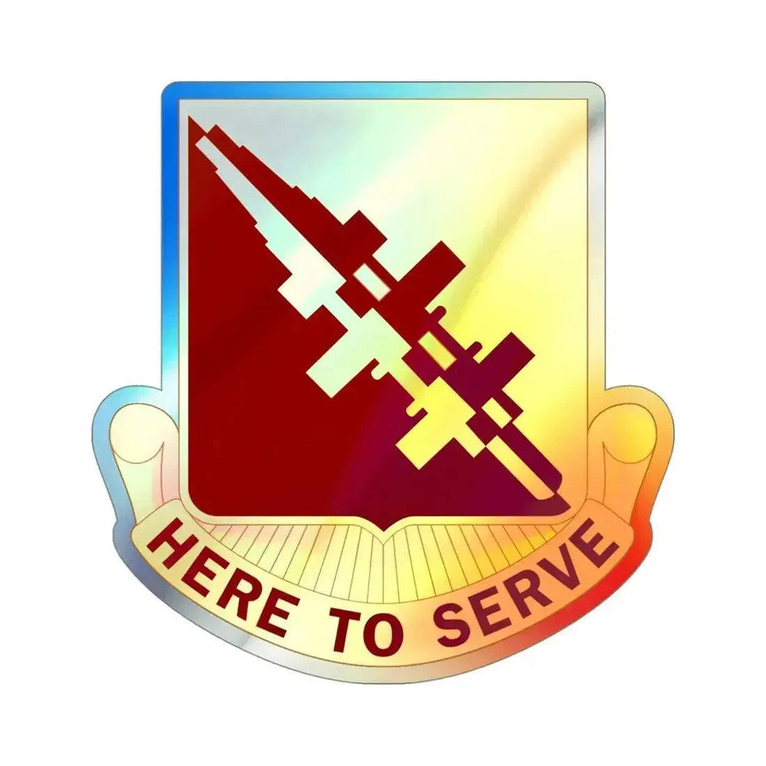 96 Transportation Battalion (U.S. Army) Holographic STICKER Die-Cut Vinyl Decal 4 Inch Holographic - The Sticker Space