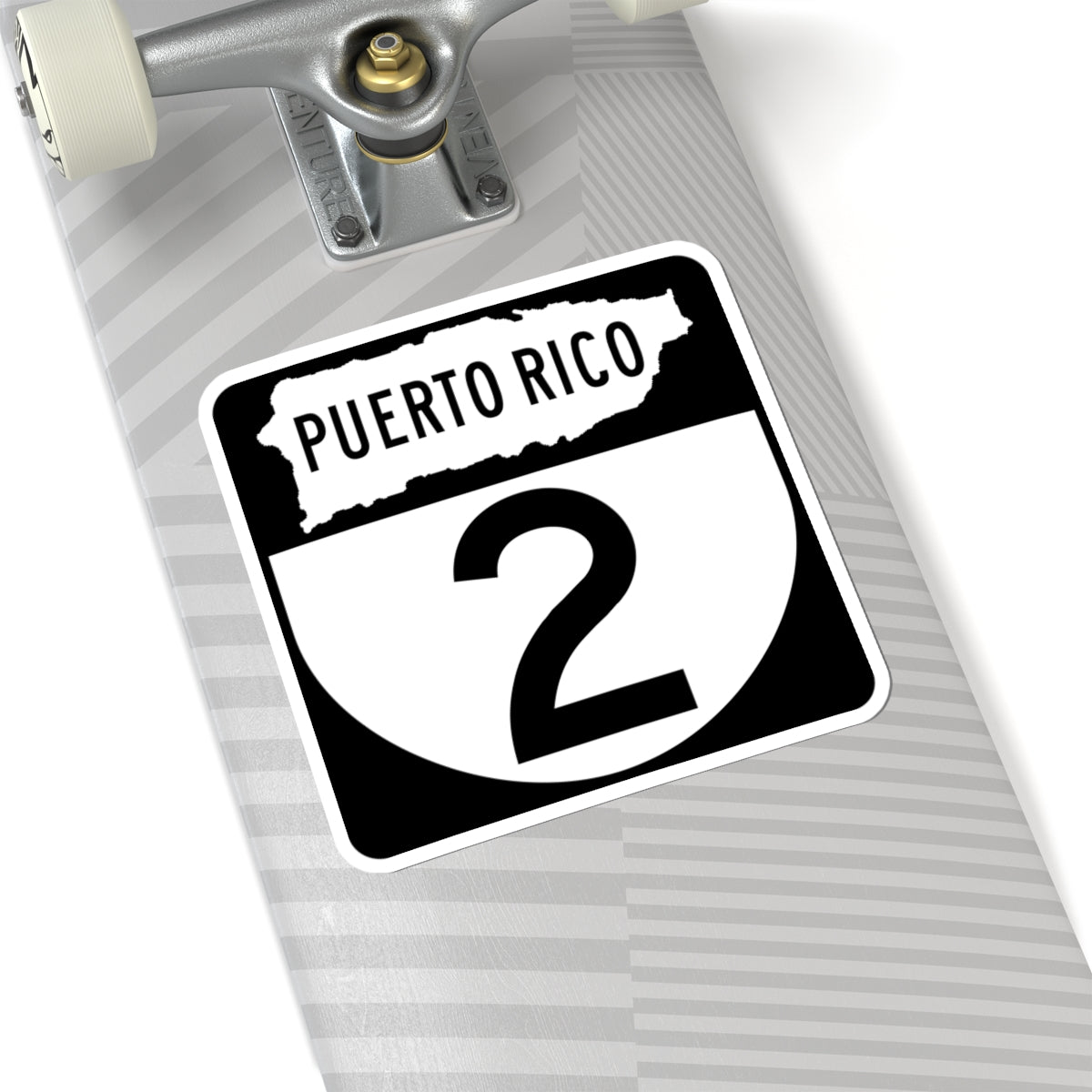 PR old 2 (Puerto Rico) (Road Sign) STICKER Vinyl Kiss-Cut Decal