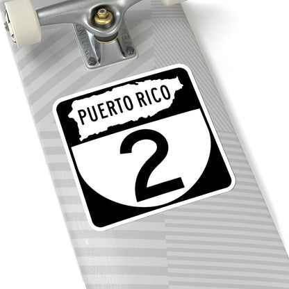 PR old 2 (Puerto Rico) (Road Sign) STICKER Vinyl Kiss-Cut Decal