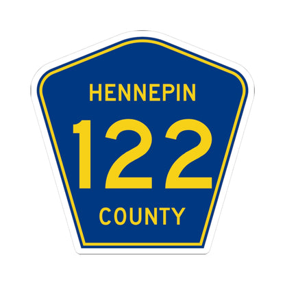 Hennepin County 122 (Minnesota) (Road Sign) STICKER Vinyl Kiss-Cut Decal