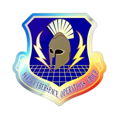 960th Cyberspace Operations Group (U.S. Air Force) Holographic STICKER Die-Cut Vinyl Decal 2 Inch Holographic - The Sticker Space