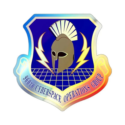 960th Cyberspace Operations Group (U.S. Air Force) Holographic STICKER Die-Cut Vinyl Decal 4 Inch Holographic - The Sticker Space