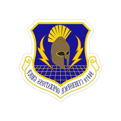 960th Cyberspace Operations Group (U.S. Air Force) REVERSE PRINT Transparent Die-Cut STICKER 6 Inch Die-Cut Transparent - The Sticker Space