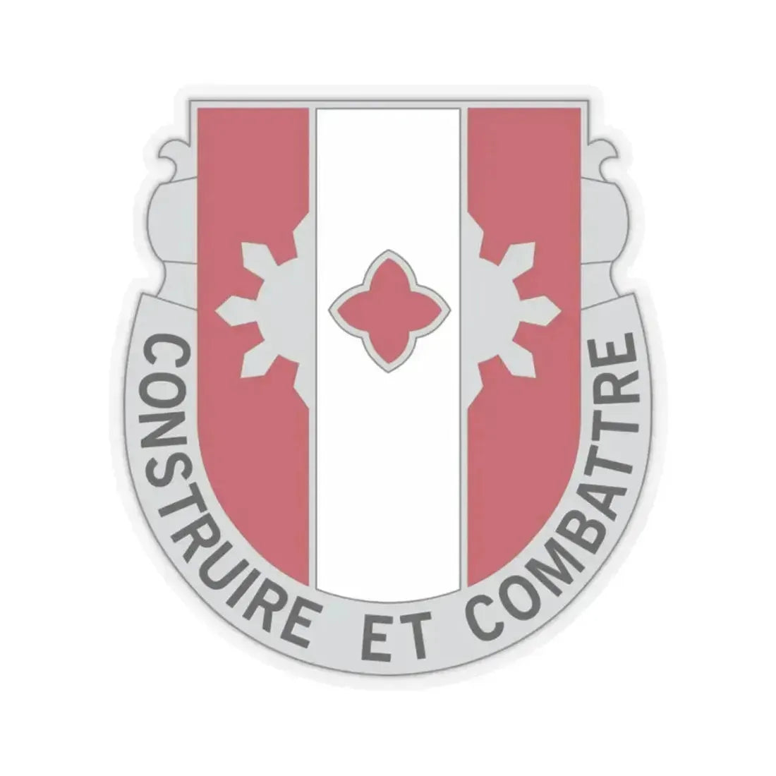 961 Engineer Battalion (U.S. Army) STICKER Vinyl Kiss-Cut Decal 2 Inch Transparent - The Sticker Space