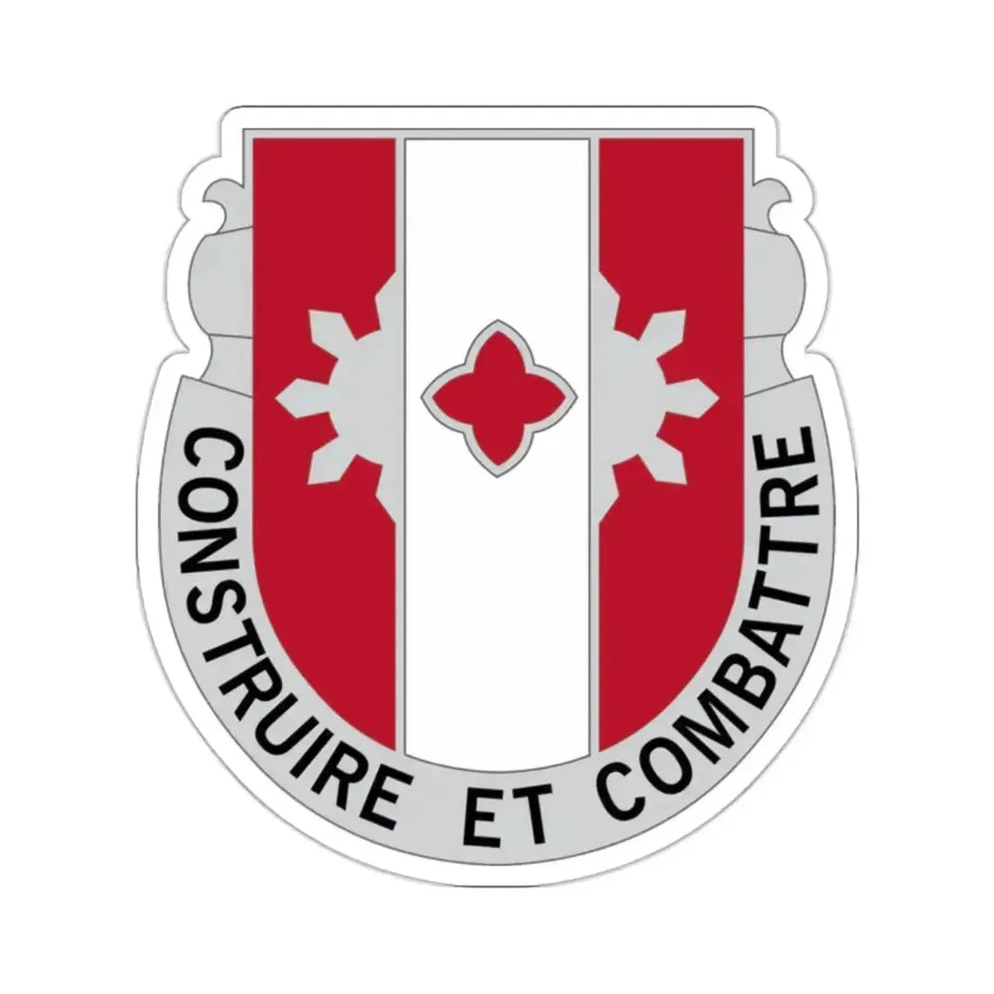 961 Engineer Battalion (U.S. Army) STICKER Vinyl Kiss-Cut Decal 2 Inch White - The Sticker Space