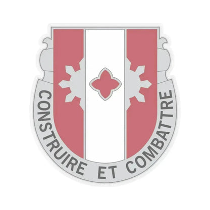 961 Engineer Battalion (U.S. Army) STICKER Vinyl Kiss-Cut Decal 3 Inch Transparent - The Sticker Space