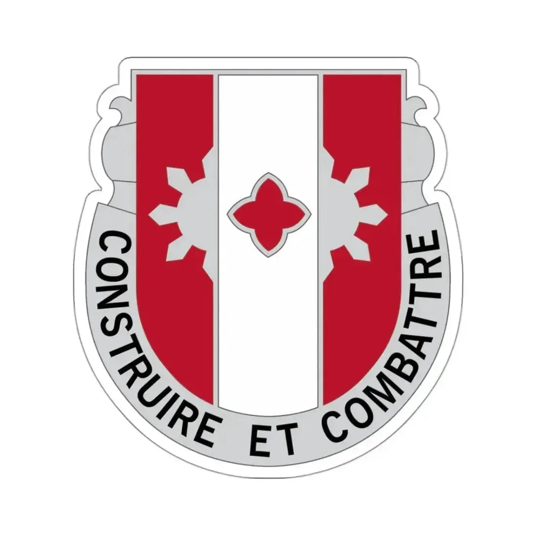 961 Engineer Battalion (U.S. Army) STICKER Vinyl Kiss-Cut Decal 3 Inch White - The Sticker Space