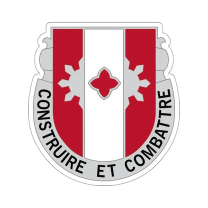 961 Engineer Battalion (U.S. Army) STICKER Vinyl Kiss-Cut Decal 3 Inch White - The Sticker Space