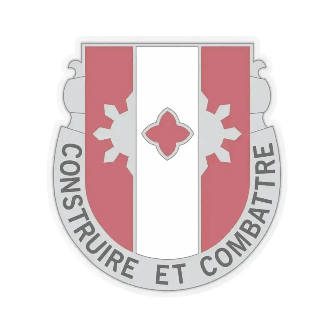 961 Engineer Battalion (U.S. Army) STICKER Vinyl Kiss-Cut Decal 4 Inch Transparent - The Sticker Space