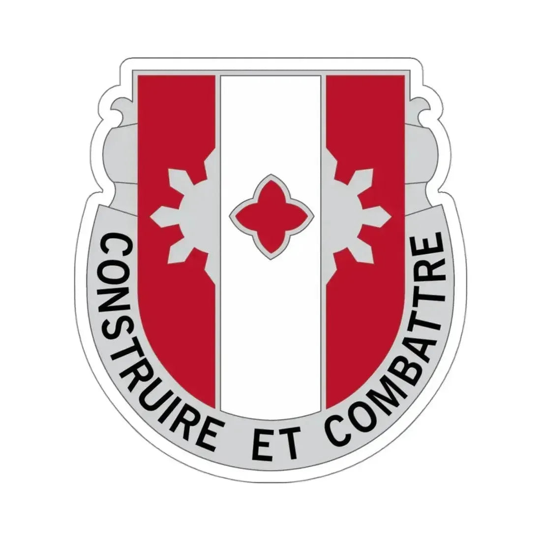 961 Engineer Battalion (U.S. Army) STICKER Vinyl Kiss-Cut Decal 4 Inch White - The Sticker Space