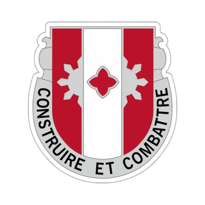 961 Engineer Battalion (U.S. Army) STICKER Vinyl Kiss-Cut Decal 4 Inch White - The Sticker Space