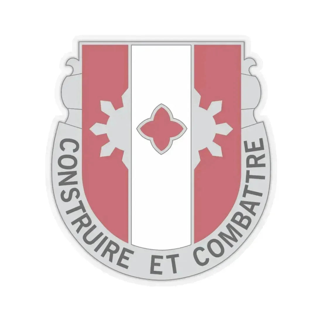 961 Engineer Battalion (U.S. Army) STICKER Vinyl Kiss-Cut Decal 6 Inch Transparent - The Sticker Space