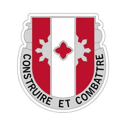 961 Engineer Battalion (U.S. Army) STICKER Vinyl Kiss-Cut Decal 6 Inch White - The Sticker Space