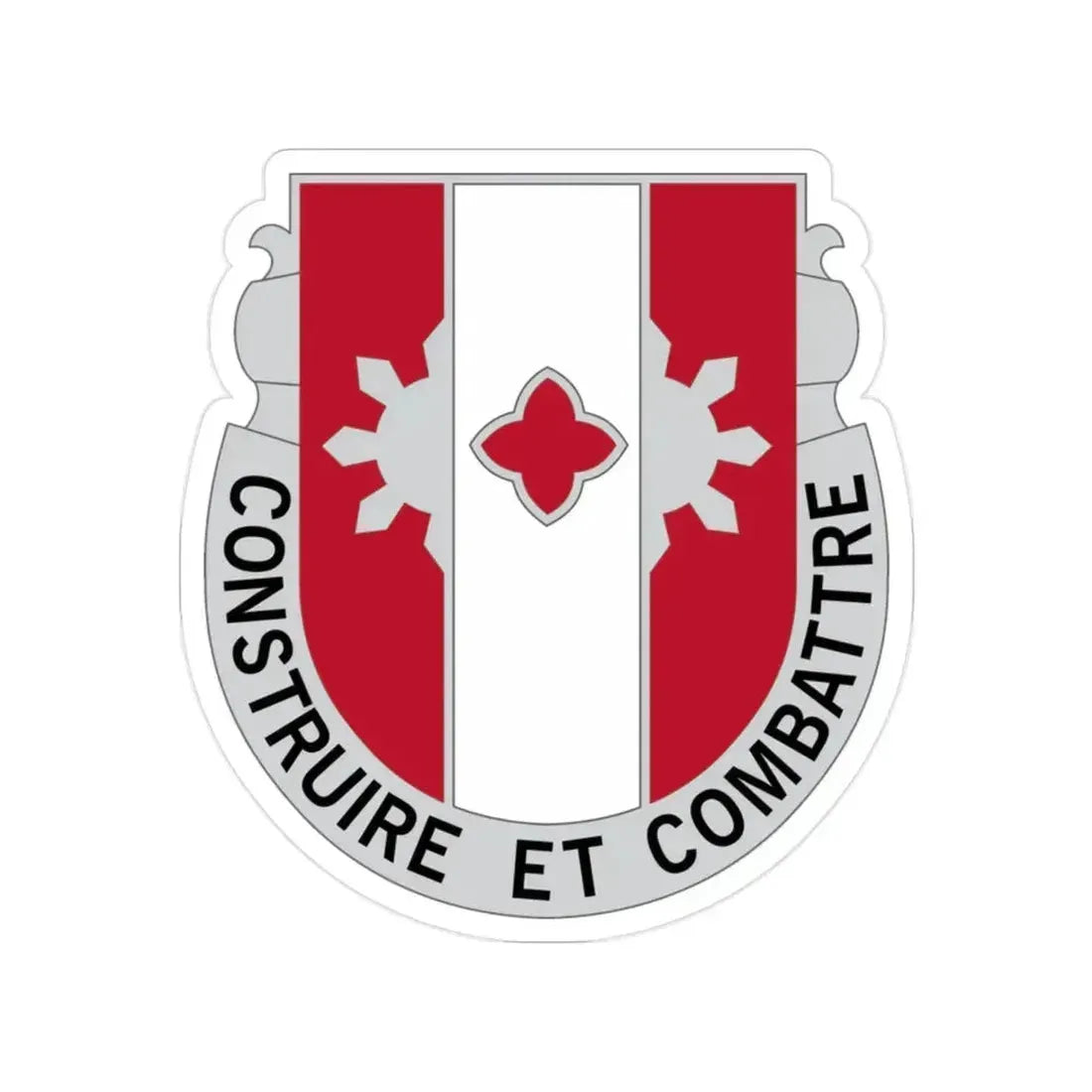 961 Engineer Battalion (U.S. Army) Transparent STICKER Die-Cut Vinyl Decal 2 Inch - The Sticker Space