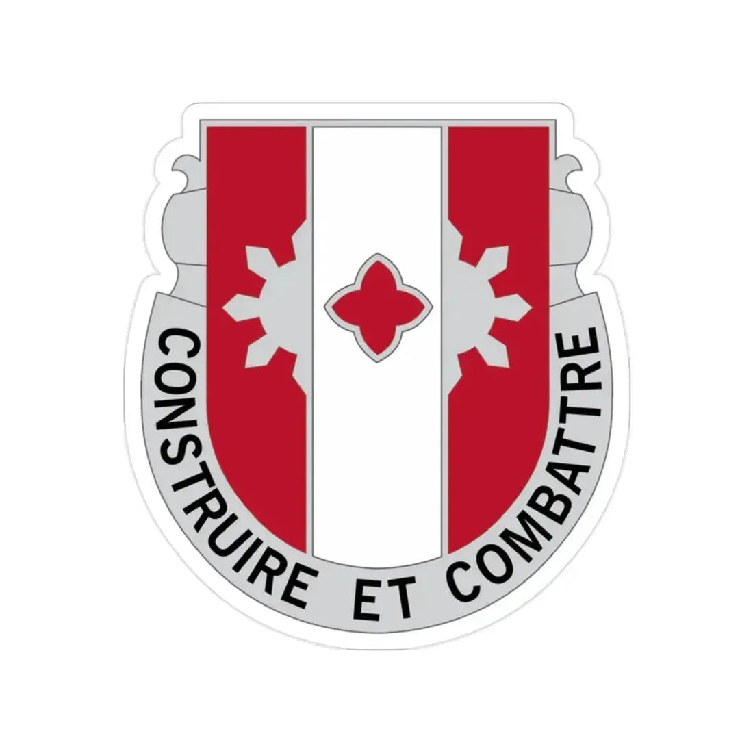 961 Engineer Battalion (U.S. Army) Transparent STICKER Die-Cut Vinyl Decal 2 Inch - The Sticker Space