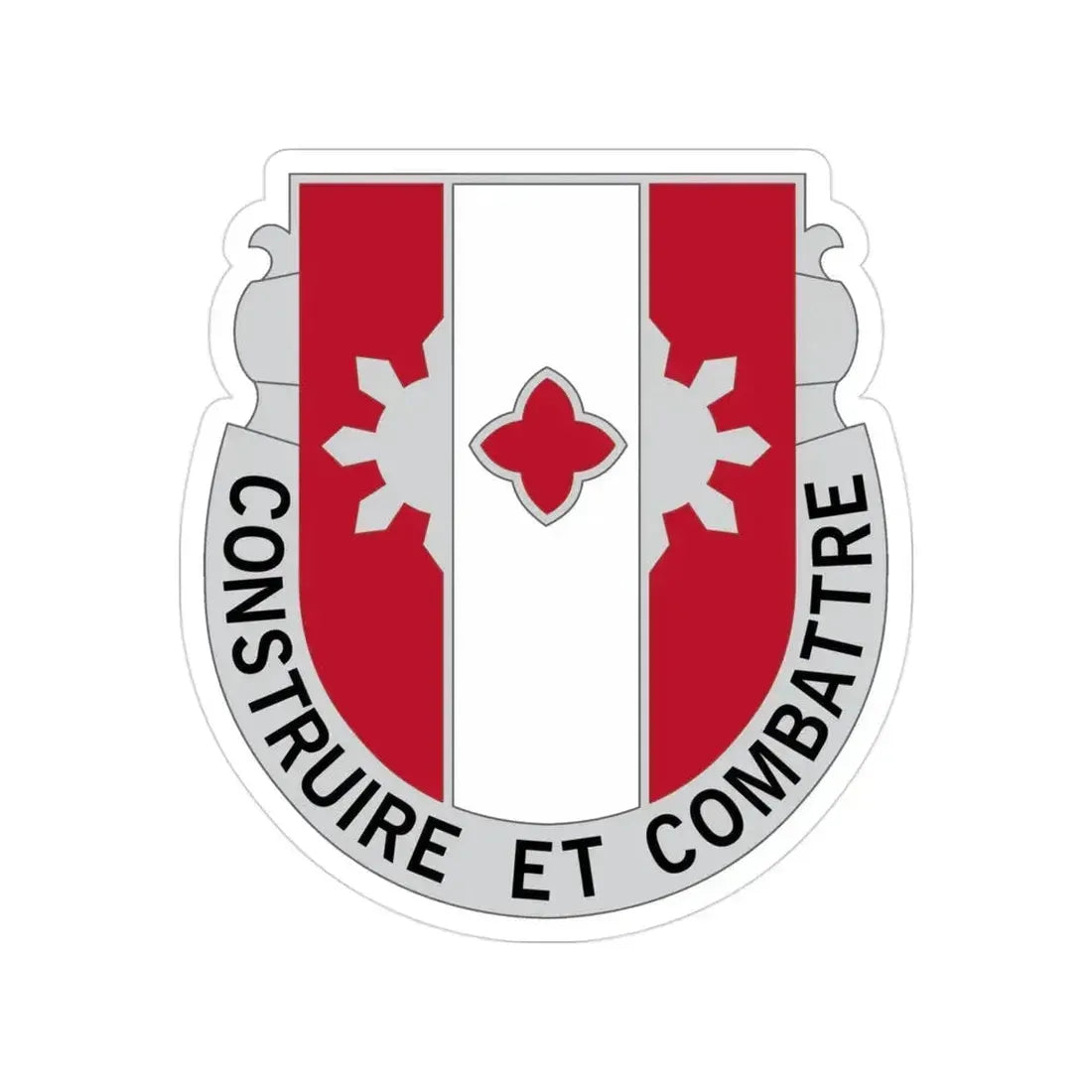 961 Engineer Battalion (U.S. Army) Transparent STICKER Die-Cut Vinyl Decal 3 Inch - The Sticker Space