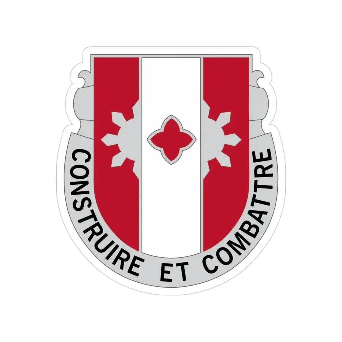 961 Engineer Battalion (U.S. Army) Transparent STICKER Die-Cut Vinyl Decal 3 Inch - The Sticker Space