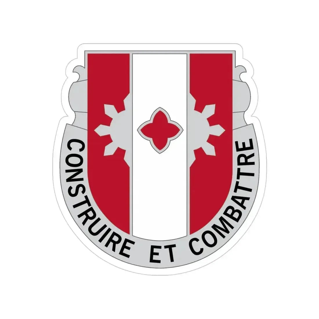 961 Engineer Battalion (U.S. Army) Transparent STICKER Die-Cut Vinyl Decal 4 Inch - The Sticker Space