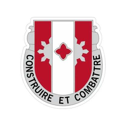 961 Engineer Battalion (U.S. Army) Transparent STICKER Die-Cut Vinyl Decal 4 Inch - The Sticker Space