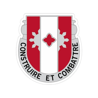 961 Engineer Battalion (U.S. Army) Transparent STICKER Die-Cut Vinyl Decal 4 Inch - The Sticker Space