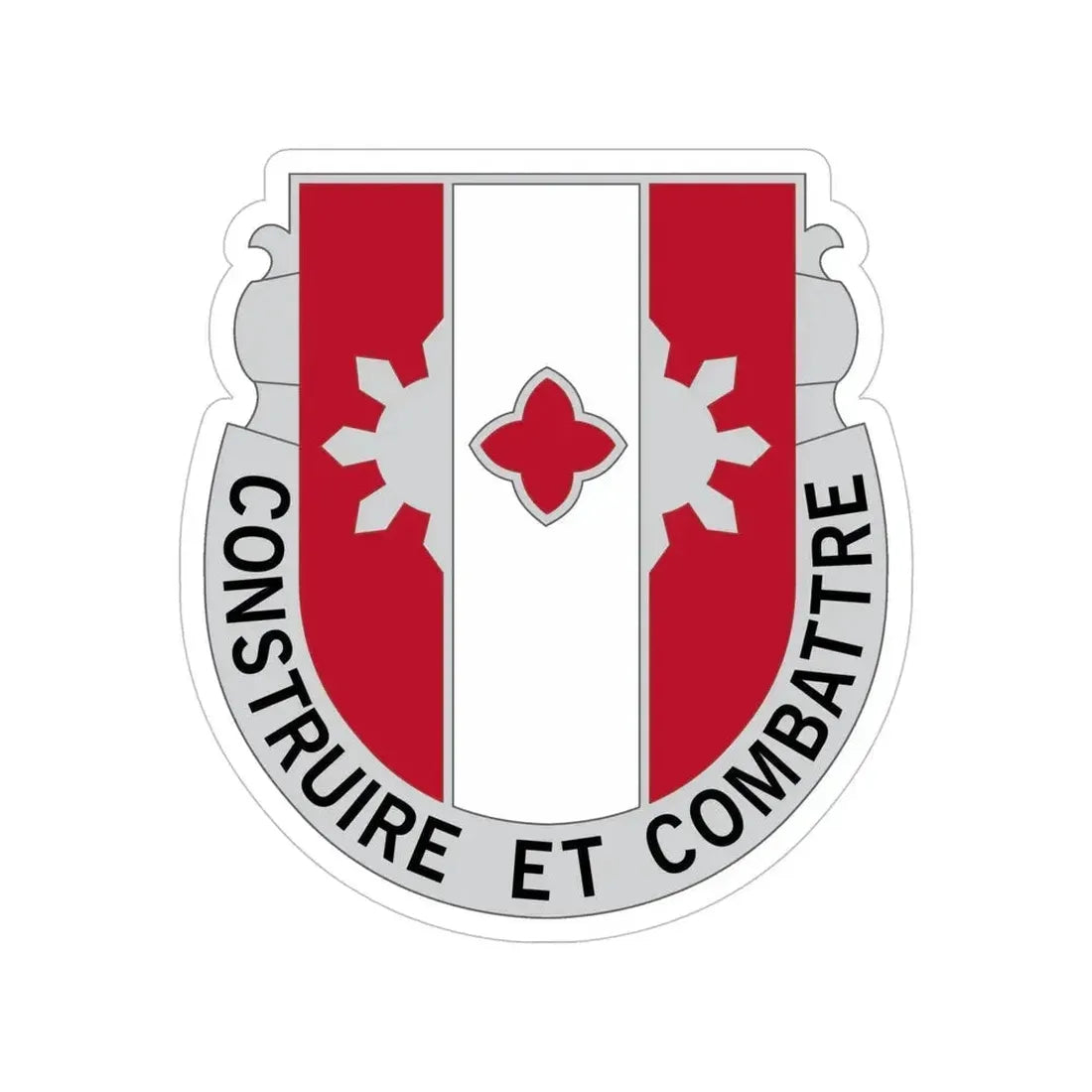 961 Engineer Battalion (U.S. Army) Transparent STICKER Die-Cut Vinyl Decal 6 Inch - The Sticker Space