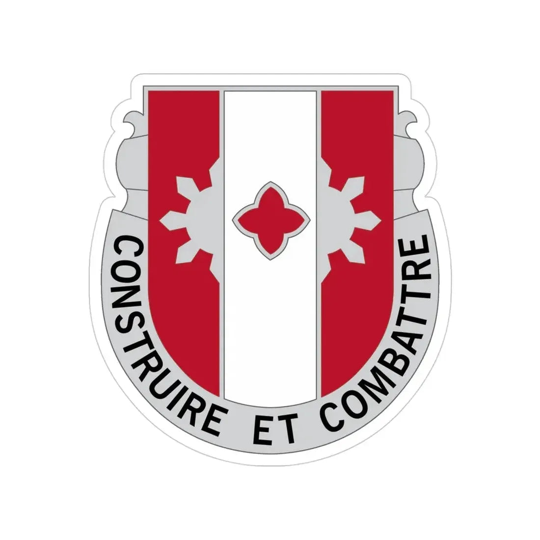 961 Engineer Battalion (U.S. Army) Transparent STICKER Die-Cut Vinyl Decal - The Sticker Space