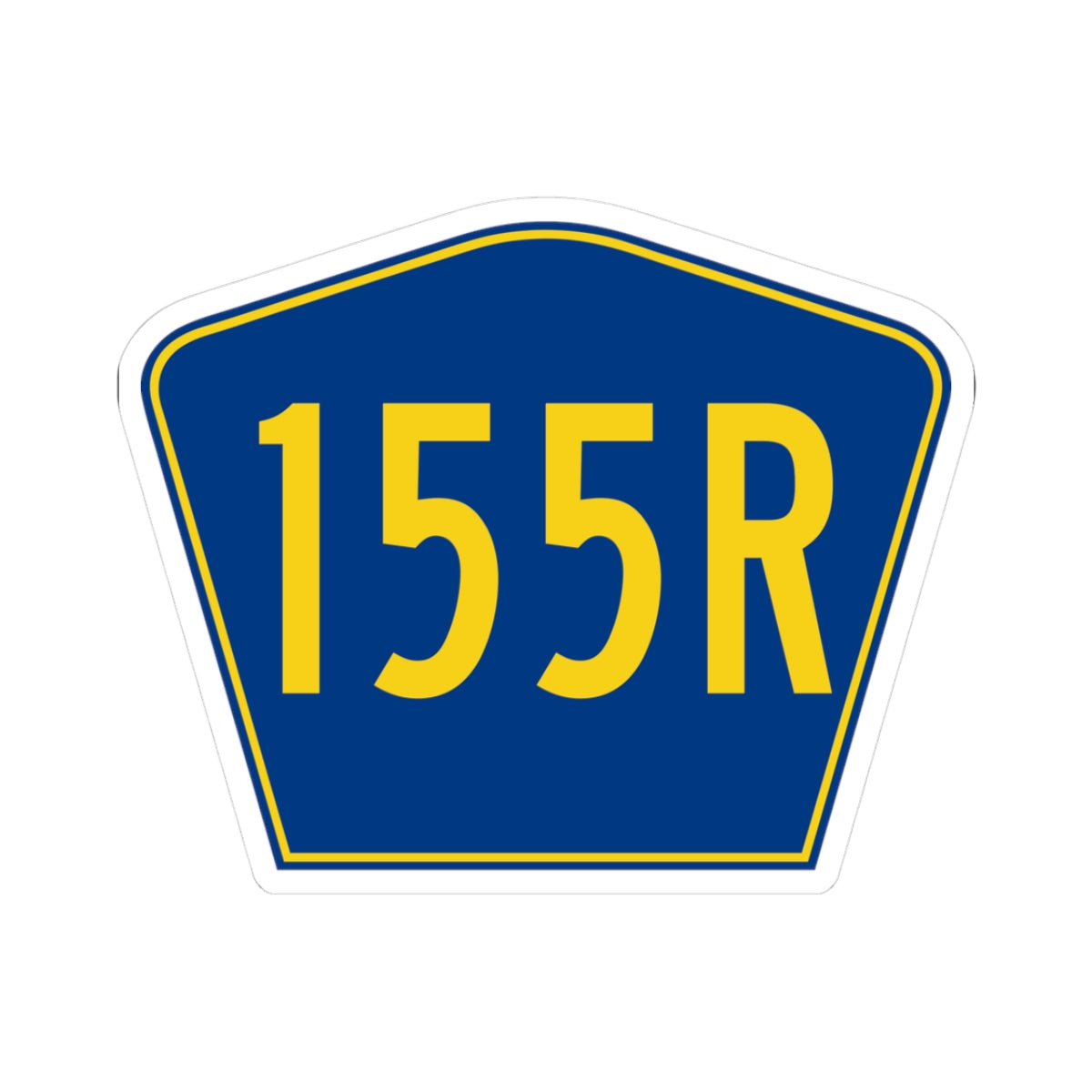 PR secondary 155R (Puerto Rico) (Road Sign) STICKER Vinyl Kiss-Cut Decal