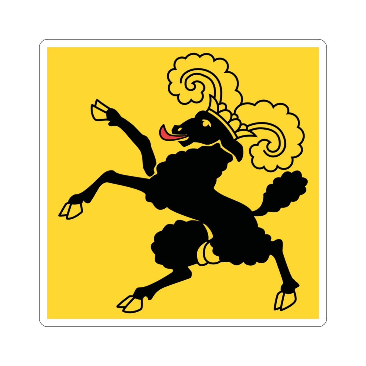 Flag of Canton of Schaffhausen (Switzerland) STICKER Vinyl Kiss-Cut Decal