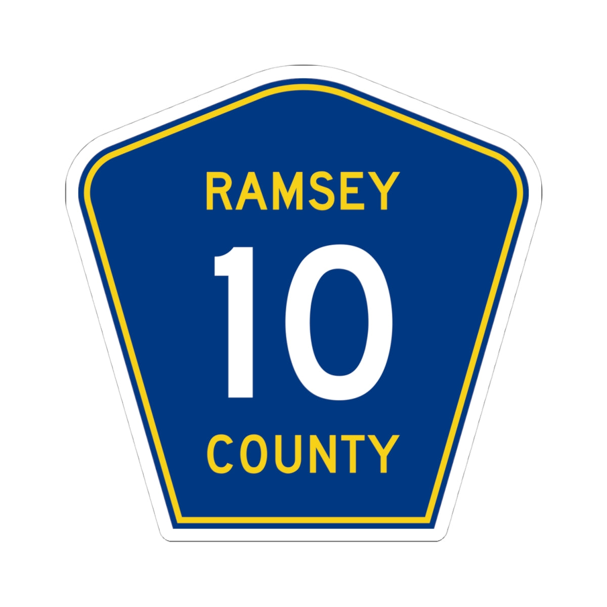 Ramsey County 10 MN (Minnesota) (Road Sign) STICKER Vinyl Kiss-Cut Decal