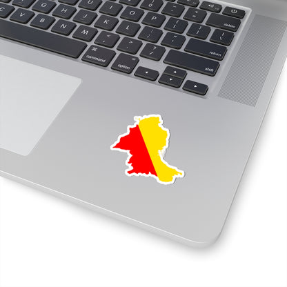 Flag map of Palermo (Italy) STICKER Vinyl Kiss-Cut Decal