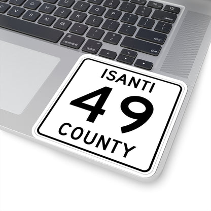 Isanti County 49 MN (Minnesota) (Road Sign) STICKER Vinyl Kiss-Cut Decal