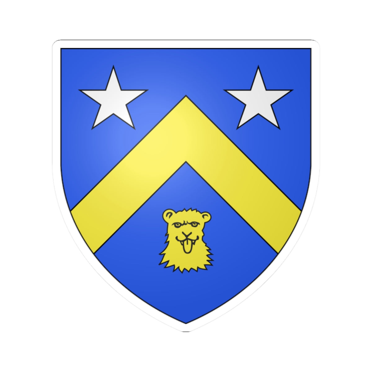 Blason Agard de Maupas (France) (Coat of Arms) STICKER Vinyl Kiss-Cut Decal
