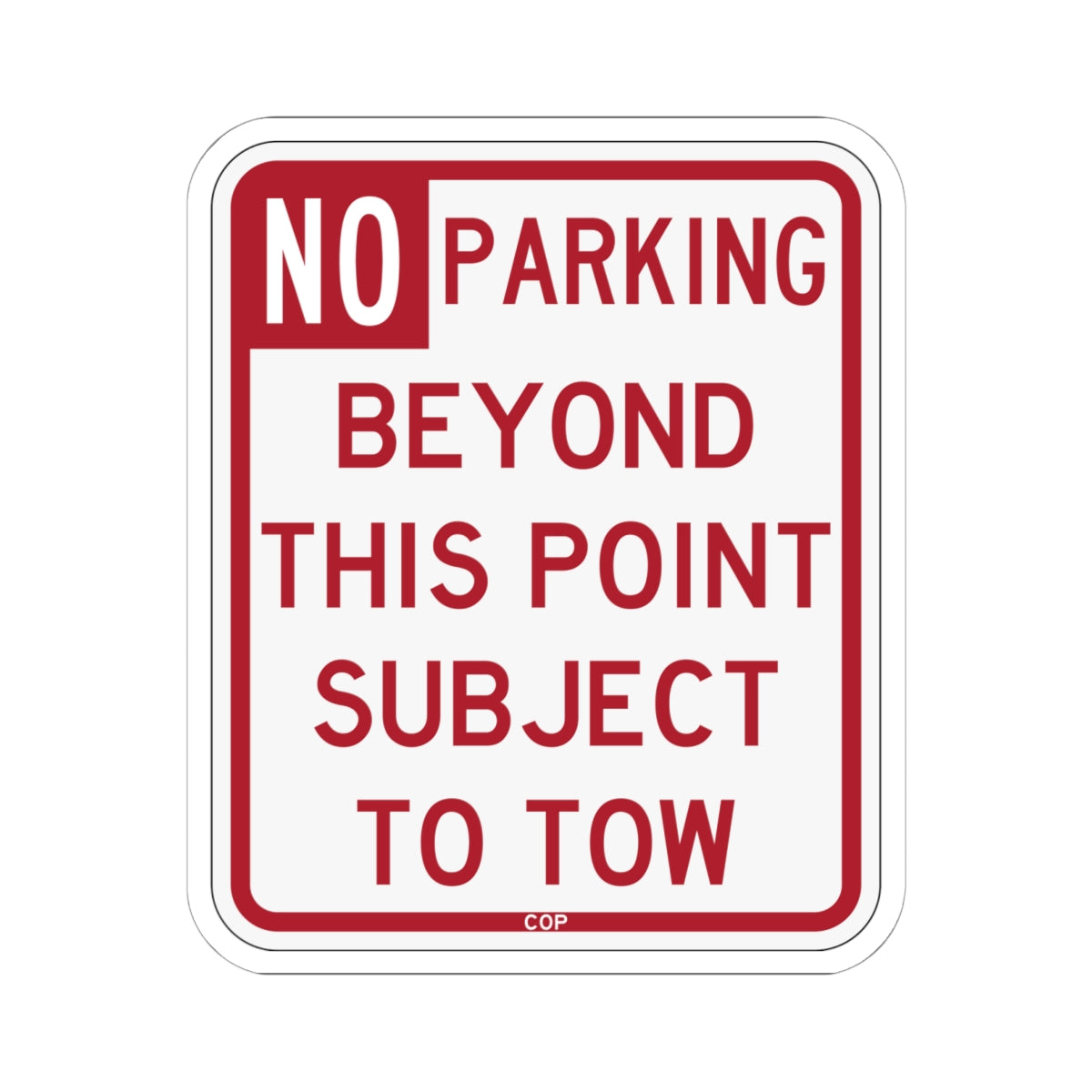 PBOT Road sign P1880 (Oregon) (Road Sign) STICKER Vinyl Kiss-Cut Decal