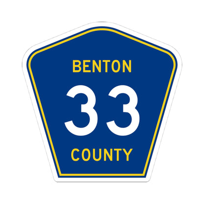 Benton County 33 (Minnesota) (Road Sign) STICKER Vinyl Kiss-Cut Decal