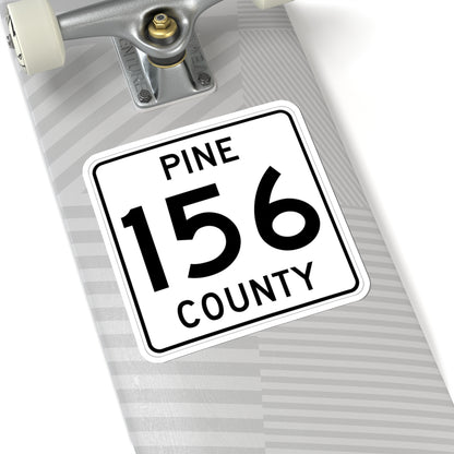 Pine County Route 156 MN (Minnesota) (Road Sign) STICKER Vinyl Kiss-Cut Decal