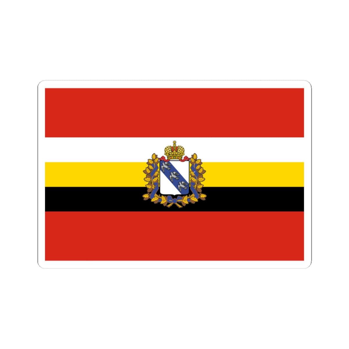 Flag of Kursk Oblast large (Russia) STICKER Vinyl Kiss-Cut Decal