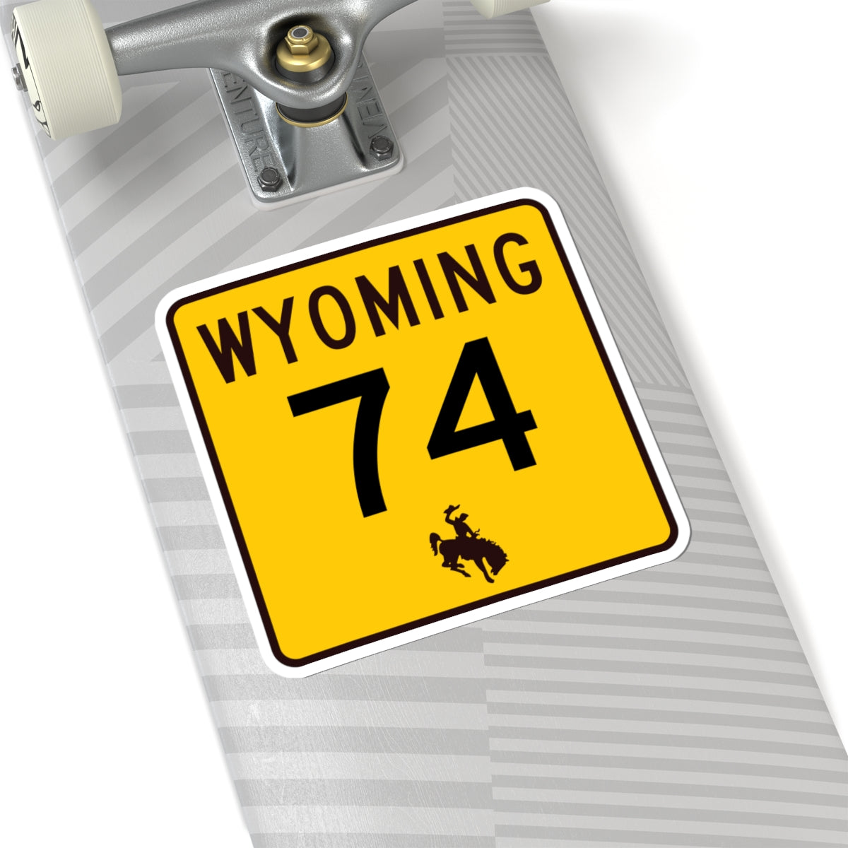 WY-74 (Wyoming) (Road Sign) STICKER Vinyl Kiss-Cut Decal