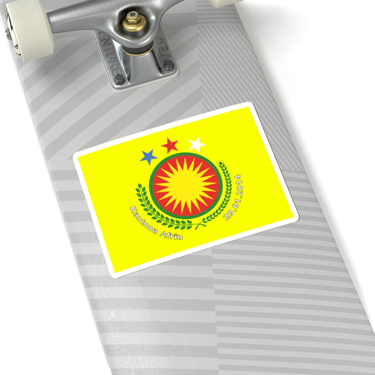 Flag of the Afrin Canton (Syria) STICKER Vinyl Kiss-Cut Decal