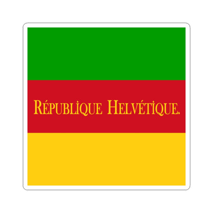 Flag of the Helvetic Republic French (Switzerland) STICKER Vinyl Kiss-Cut Decal