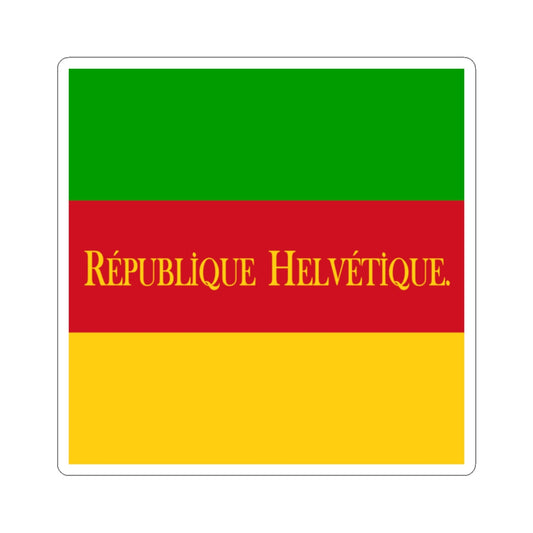 Flag of the Helvetic Republic French (Switzerland) STICKER Vinyl Kiss-Cut Decal