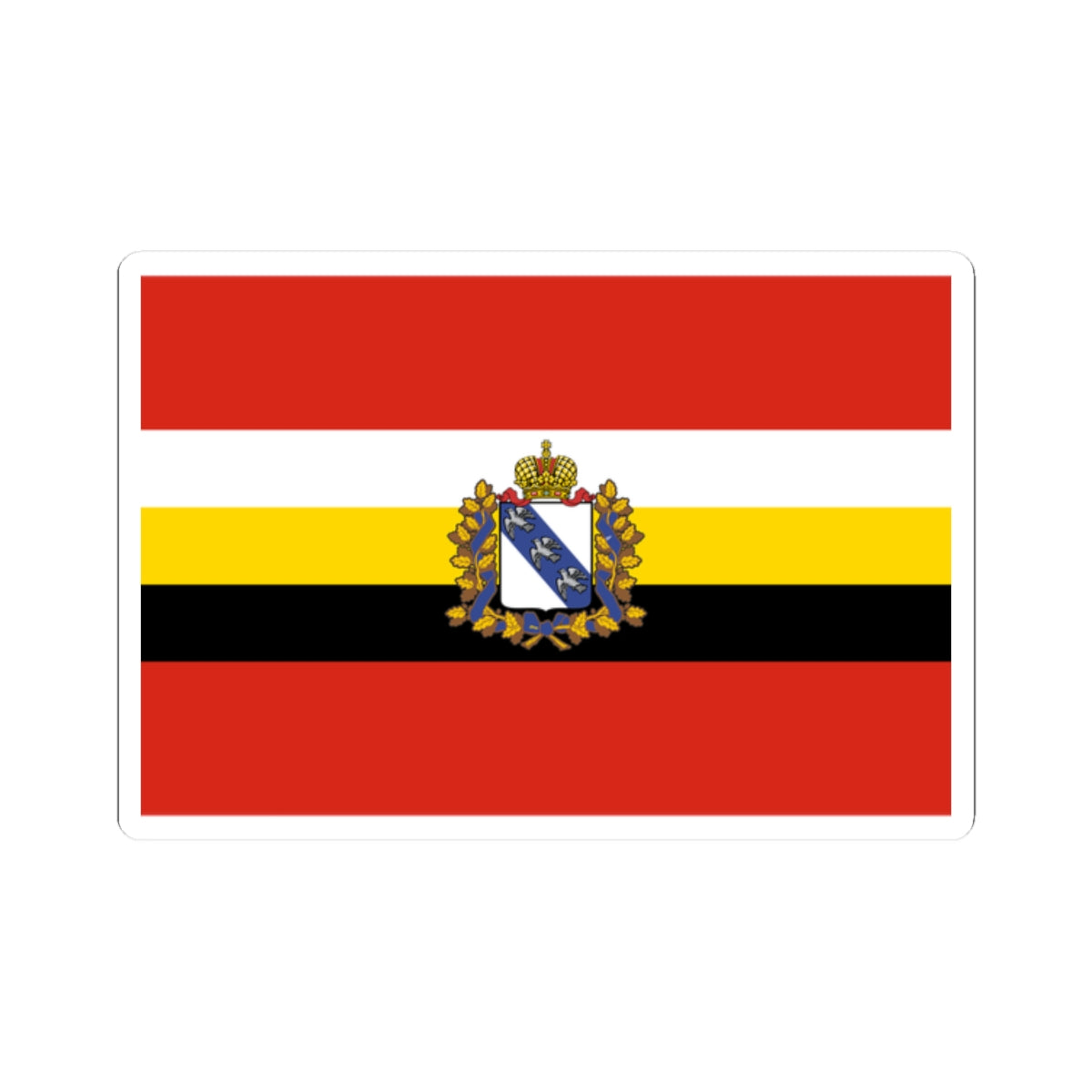 Flag of Kursk Oblast large (Russia) STICKER Vinyl Kiss-Cut Decal
