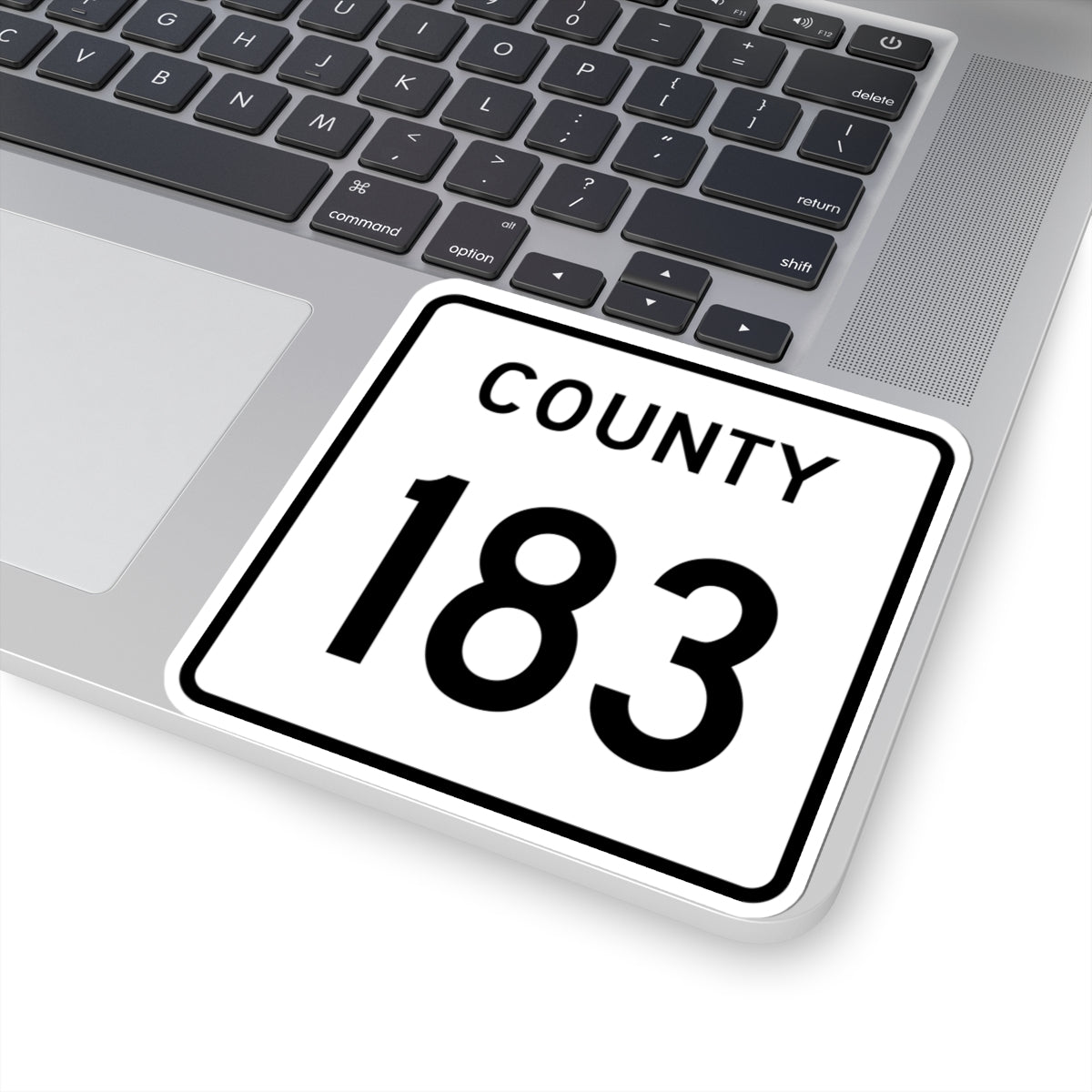 County 183 square (Minnesota) (Road Sign) STICKER Vinyl Kiss-Cut Decal